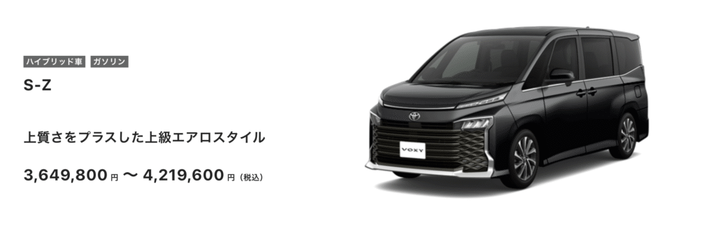 ヴォクシーS-Z