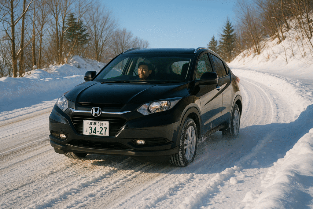 ヴェゼル旧型 雪道