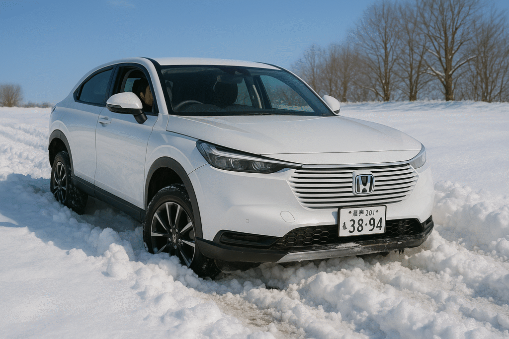 ヴェゼル雪道 スタック