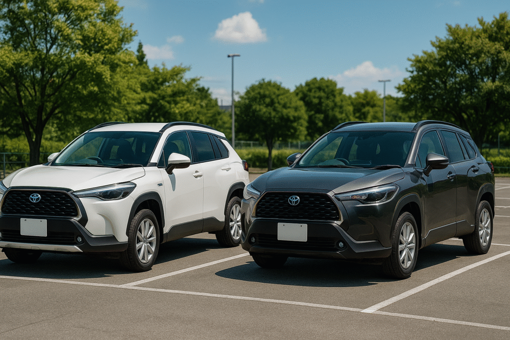 カローラクロス　ハイブリットとガゾリン