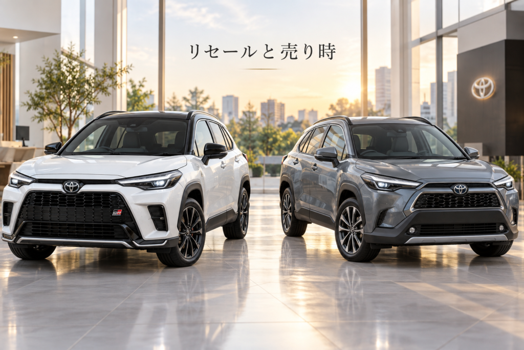 カローラクロスのリセールと売却時期を考えるイメージ