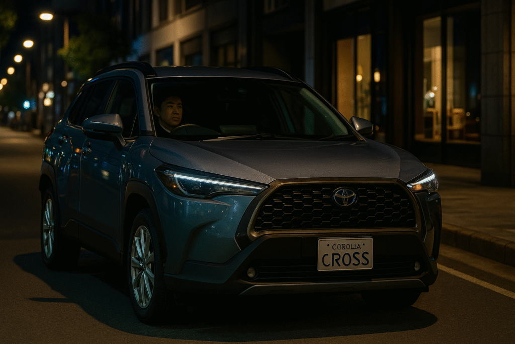 カローラクロス　アッシュ　夜