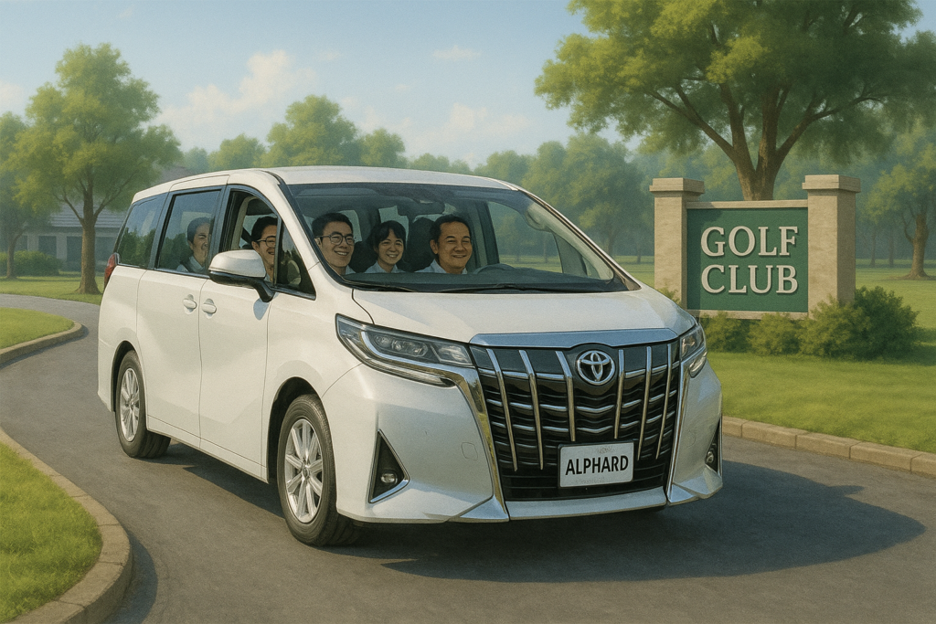 アルファードでゴルフ