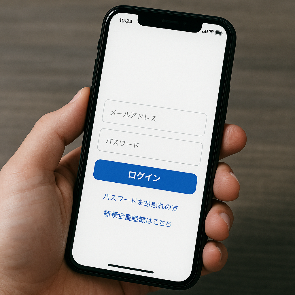 スマホログイン画面