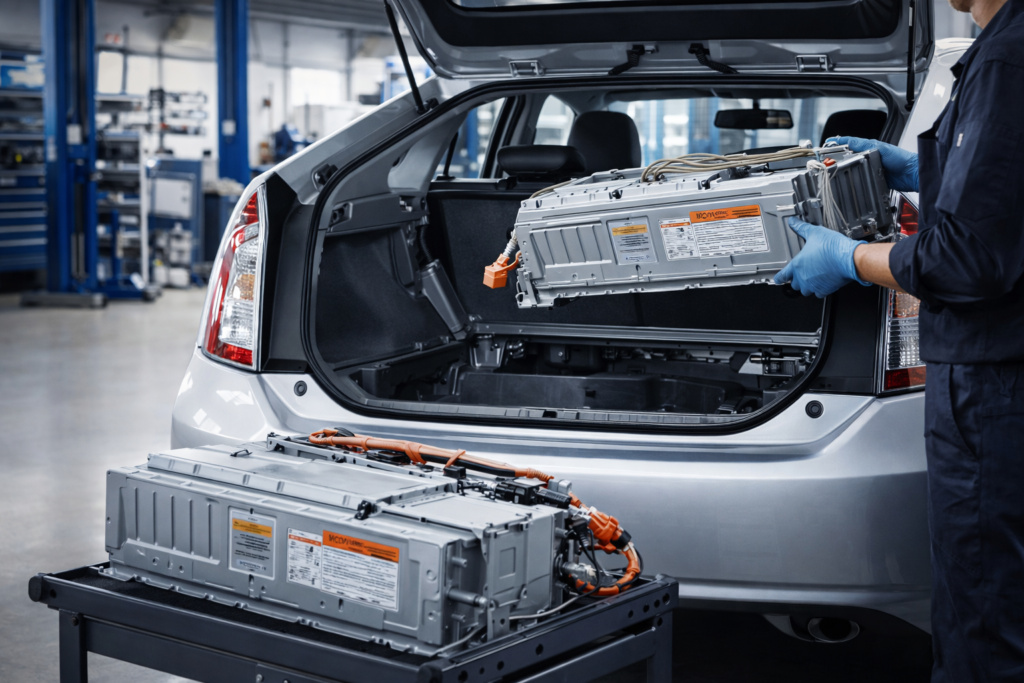 ３０プリウスハイブリッドバッテリー交換風景