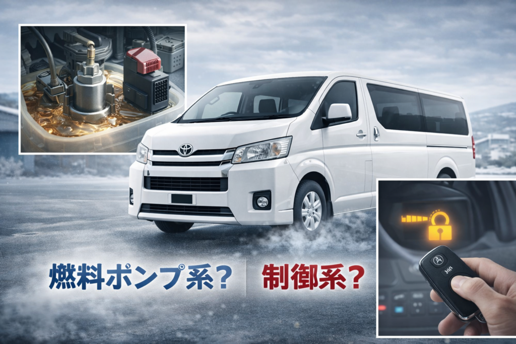 ハイエース　セル回るがエンジンかからない