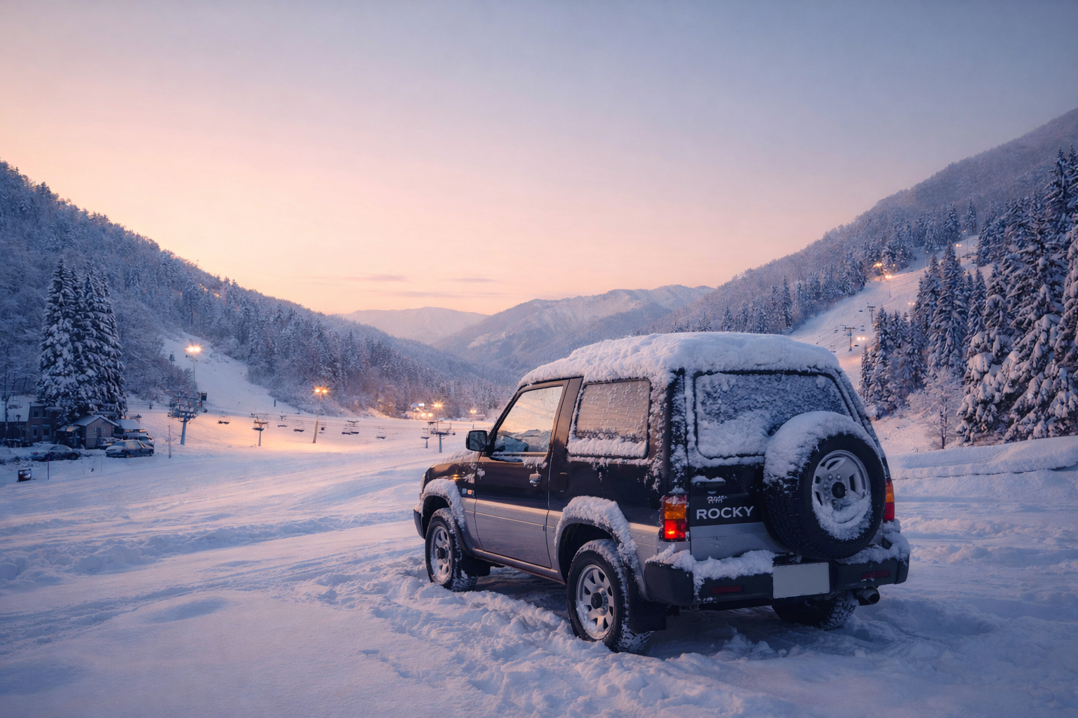 ロッキーでスキー