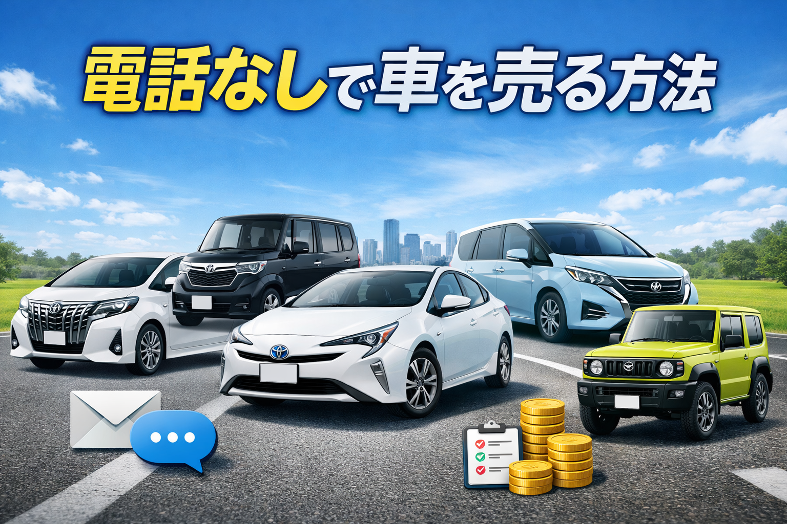 電話なし車売る